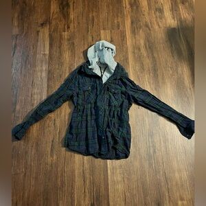 Womens flannel hoodie